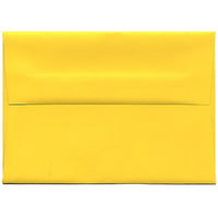 JAM Paper 4bar A1 Envelopes, 3.63 x 5 1/8, Brite Hue Yellow Recycled, 250 Pack (15801H)-Yellow recycled envelope