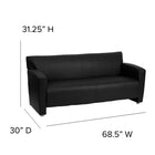 Flash Furniture – Canapé en cuir de la série Hercules Majesty, noir-1,8 Mousse à haute densité