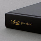 Letts Undated Icon Plan Ahead 5 Year Diary - 8 1/4" H x 5 3/4" W - Black-Ribbon page marker