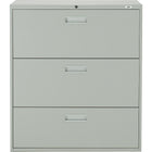 Staples Lateral File Cabinet, 3-Drawer, Grey-Heavy-duty 3-piece, ball-bearing slide suspension for drawers that glide smoothly