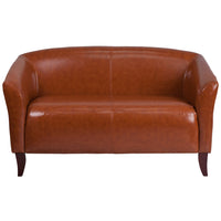 Flash Furniture HERCULES Imperial Series Cognac Leather Loveseat-Contemporary Style