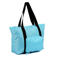 PACK N FOLD 51111 Foldable Lightweight Water-Resistant Tote Bag, Blue-Foldable portable duffel