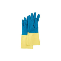 Zenith Safety Chemical Resistant Gloves, Size Large/9, 12" L, Rubber Latex/Neoprene, Flock-Lined Inner Lining, 20 mil - 36 Pack-Cuff Style Straight