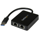 Startech USB 3.0 to Dual-Port Gigabit Ethernet Adapter NIC with USB-Port-Connect to two different networks simultaneously, through a single USB 3.0 port