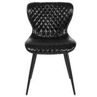 Flash Furniture Bristol Contemporary Upholstered Chair - Black Vinyl-Set of 4 Accent Side Chairs