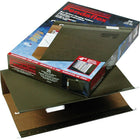 Pendaflex Extra Capacity Reinforced Standard Green Hanging Folders - 4" Expansion - Legal Size - 25 Pack-Reinforced insert allows folders to expand 4" to hold 800 sheets