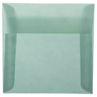 JAM Paper 5.5 x 5.5 Square Envelopes, Ocean Blue Translucent Vellum, 100 Pack (PACV502g)-Ocean blue