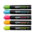 Expo Neon Dry-Erase Window Markers - Bullet Tip - 5 Pack-Bright, vivid ink is specially formulated for low-odor whiteboard markers.