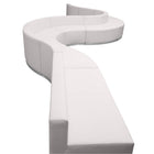 Flash Furniture HERCULES Alon Series Melrose LeatherSoft Reception Configuration - 9 Piece - White-Contemporary Reception Set