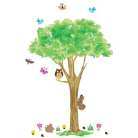 WallPops The Friendly Forest Wall Art Kit , Multicolor-Childrens tree and animal wall decals