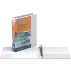 QuickFit Jr. Hevy Duty 8.5" x 5.5" View Binder - Round Ring - 1" - White - 6 Pack-1"