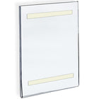 Azar Displays 22" x 17" Vertical Wall Mount Acrylic Sign Holder with Adhesive Tape, Clear, 10 Pack (122039)-Used to displays information on walls and doors, maximizing advertising opportunity