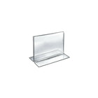 Azar Displays 5" x 6" Horizontal Double Sided Stand Up Acrylic Sign Holder, Clear, 10 Pack (152725)-Stand up sign holder is perfect for tabletop displays, restaurant table displays, and hotel concierge desks