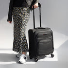 Air Canada Central 20" Softside Carry On Spinner Luggage - Black-Integrated 3-digits TSA lock