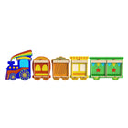 Flash Furniture Bright Beginnings Commercial Grade Wooden Train STEAM Wall System with 5 Accessory Panel Holders-Commercial Grade Train STEAM Wall System