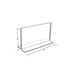 Azar Displays 4" x 6" Horizontal Double Sided Stand Up Acrylic Sign Holder, Clear, 10 Pack (152727)-Highlight important information from two different angles