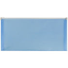 JAM Paper #10 Plastic Envelopes with Zip Closure, 5 x 10, Blue Poly, 12 Pack (921Z1bu)-Blue
