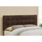 Monarch Specialties 6000Q Queen Size Headboard - Brown Leather-Look-For use with a queen-size bed that has a box spring and mattress (not included)