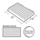 Azar Displays 72 Slot Lipstick and Mascara Tray For Pegboard/Slat Wall, 2 Pack (225524)-Includes Pegboard hooks