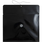 JAM Paper Plastic Envelopes with Button and String Tie Closure, Letter Booklet, 9.75 x 13, Black Poly, 12 Pack (218B1BL)-Size: 9-3/4" x 13"