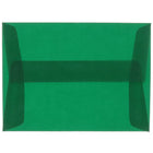 JAM Paper A10 Invitation Envelopes, 6 x 9.5, Translucent Vellum Racing Green, 250 Pack (PACV863H)-Racing green translucent envelope