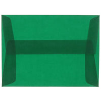JAM Paper A10 Invitation Envelopes, 6 x 9.5, Translucent Vellum Racing Green, 250 Pack (PACV863H)-Racing green translucent envelope