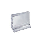 Azar Horizontal Acrylic Block On Acrylic Base, 7" x 5" (104512)-Sign Holder