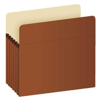 Pendaflex Straight-Cut File Pockets, 5-1/4" Expansion, Legal Size, 8-1/2" x 14", Red, 5 Pack-Features front and back double thickness to protect documents