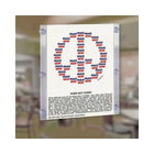 Azar Displays 22" x 17" Acrylic Sign Holder with Suction Cups, Clear, 2 Pack (106628)-Acrylic sign holder with double-sided graphic insert has 1" border on either sides