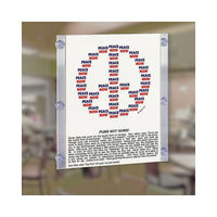 Azar Displays 22" x 17" Acrylic Sign Holder with Suction Cups, Clear, 2 Pack (106628)-Acrylic sign holder with double-sided graphic insert has 1" border on either sides