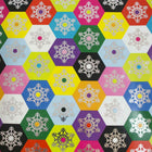 JAM Paper Gift Wrap - Christmas Wrapping Paper - 22.5 sq. ft. - Colourful Honeycomb Snowflakes-Get into the Christmas spirit with this elegant wrapping Paper to add the finishing touch to any gift