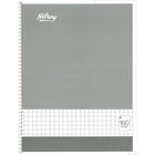 #Hilroy Quad Coil Notebook, 80 Sheets, 8" x 10-1/2", Assorted (13038)-White single wire coil