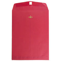 JAM Paper Coloured Recycled Envelopes with Clasp - 9" x 12" - Red - 50 Pack-Christmas Red Catalog Envelope with Clasp