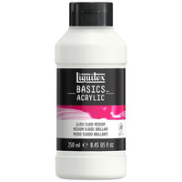 Liquitex Basics Acrylic Paint 104006, Gloss Fluid Medium, 250 mL Bottle-Improves the flow of color for blending as well as increasing transparency