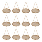Time 4 Crafts Natural Finish Wooden & Signs - Beige - 12 Pack-Includes a total of 12 mini signs