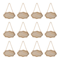 Time 4 Crafts Natural Finish Wooden & Signs - Beige - 12 Pack-Includes a total of 12 mini signs