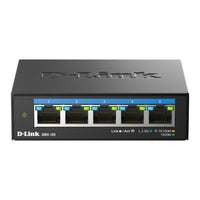 D-Link 5-Port Multi-Gigabit Unmanaged Switch-Five 2.5 Gigabit Ethernet ports provide multi-speed transmission ideal for high-performance Wi-Fi 6 networks, allowing fast data transfers and maximizing network bandwidth
