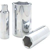 Gray Tools 1-3/8" X 1/2" Drive, 12 Point Deep Length, Chrome Finish Socket-Size: 1-3/8"