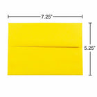 JAM Paper Enveloppes format livret en papier recyclé Brite Hue, ferm. gommée, 5 1/4 x 7 1/4 po, jaune, 1000/pqt-Ouverture : livret
