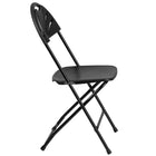 Flash Furniture HERCULES Series Black Plastic Fan Back Folding Chair-Lightweight Design
