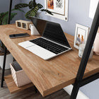 Sauder 43"W North Avenue Desk - Sindoori Mango-Durable, black metal frame for upgraded style