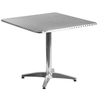 Flash Furniture 31.5" Square Aluminum Indoor-Outdoor Table with Base-Square Table