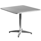 Flash Furniture – Table carrée de 31,5 po en aluminium avec base, intérieur/extérieur (TLH0533)-Table carrée