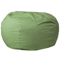 Flash Furniture – Fauteuil poire solide surdimensionné en coton brossé, vert-Fauteuil poire surdimensionné