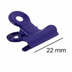JAM Paper Metal Bulldog Clips - Small - 22mm - Purple - 25 Pack-Size: 22mm
