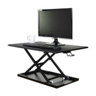 Luxor Pneumatic Standing Desk Converter - Black-Pneumatic Adjustable Desktop Desk