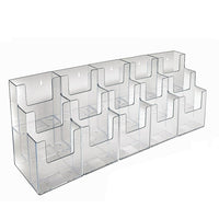 Azar Displays 3-Tier 15-Pocket Trifold Brochure Holder (252819)-Brochure holders