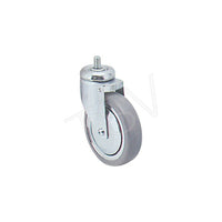 Colson Zinc Plated Caster, Wheel Diameter: 4" (102 Mm), Tread Width: 1-1/4" (31.8 Mm), Stem Design: Threaded, 2 Pack (48406)-Wheel Diameter: 4" (102 mm)