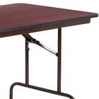 Flash Furniture 30'' x 72'' Rectangular Folding Banquet Table, Mahogany High-Pressure Laminate (YT3072HIGHWAL)-30"W x 72"D x 30"H