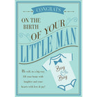 Millbrook Studios 5-3/8" x 7-3/4" Congrats On the Birth of Your Little Man Greeting Cards and Envelopes, 18 Pack (06682)-Printed on uncoated card stock